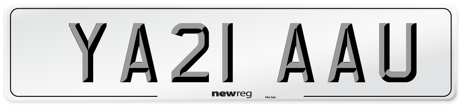 YA21 AAU Number Plate from New Reg